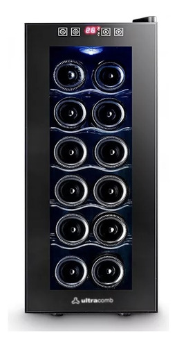 Cava De Vinos Termoeléctrica 12 Botellas Táctil Led Touch