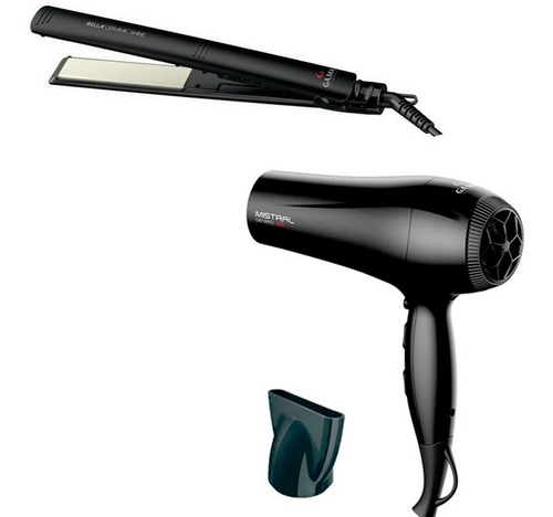 Combo Gama Secador D Pelo Mistral+ Planchita Shine Bella Ion