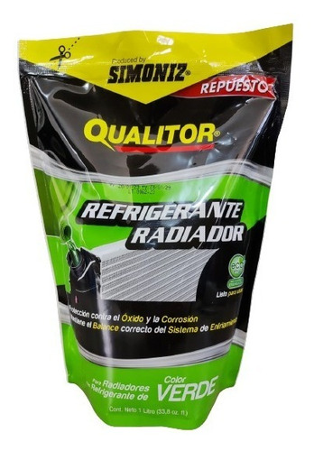 Liquido Refrigerante Radiador Aditivo 1lt Verde Enfriamiento