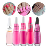 Kit 5 Esmaltes Impala Coleção Tons De Rosas Lançamento