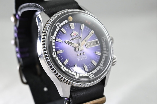 Reloj Orient Automático Diver Vintage De Los 70 Violeta Acer