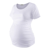 Ginkana Blusa De Manga Corta Para Maternidad, Con Diseo Flo