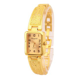 Weicam Casual Mujeres Niñas Cuadrado Dial Brazalete Pulsera 