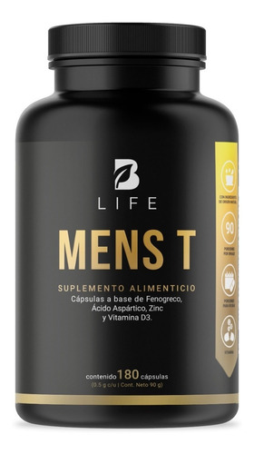 Testosterona Hombre 180 Cápsulas Maca Negra Fenogreco B Life