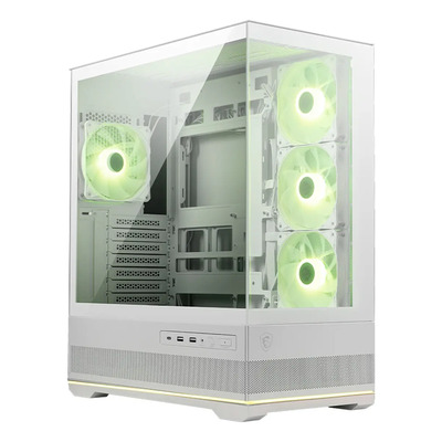 Gabinete Msi Mag Pano 110r Pz White 4 Fan Cristal Usb-c Argb Blanco | Envío gratis