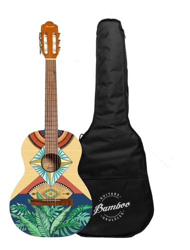 Bamboo Gc-36-world Guitarra Acústica Clásica Con Funda