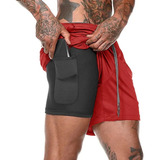 Shorts De Ginástica Para Levantar Bumbum Masculino 2 Em 1