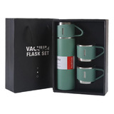 Set Termo Para Agua Caliente/fría + 3 Tazas 500 Ml Cafe Mate