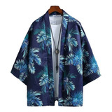 Kimono Con Diseño Floral Japonés Para Hombre