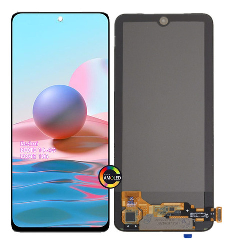 Tela Frontal Display Amoled Para Xiaomi Redmi Note 10 4g 10s