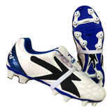 Tenis Futbol Tacos Tachones Concord Blanco Azul 100% Piel