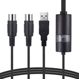 Usb Midi In-out Adaptador De Cable, Hizek Convertidor De Int