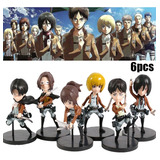 Juego De 6 Muñecos Shingeki No Kyojin Con Figura De Ataque A