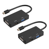 2 Adaptadores Displayport Thunderbolt A Vga Dvi Para Macbook