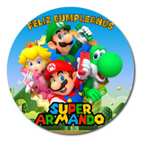 Lona Personalizable Mario Bros 2x2 Mtrs Decoracion Fiesta
