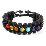 Krasdalls Pulsera De Cristal Para Hombre De 8 Mm Con Cuentas