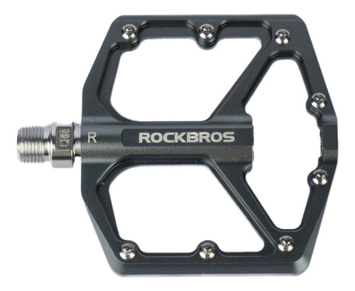 Pedal Plataforma Mtb Enduro Bike Mtb Aluminio Preto Rockbros