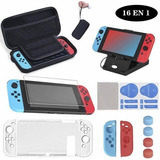 Kit De Accesorios Con Estuche Para Nintendo Switch 16 En 1