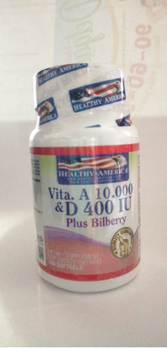 Vitamina A 10.000 Iu +vitamina D 400 Iu Para La Vista