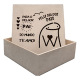 Presente Dia Dos Pais Caixa Divertida Bento Flork Mdf Cru