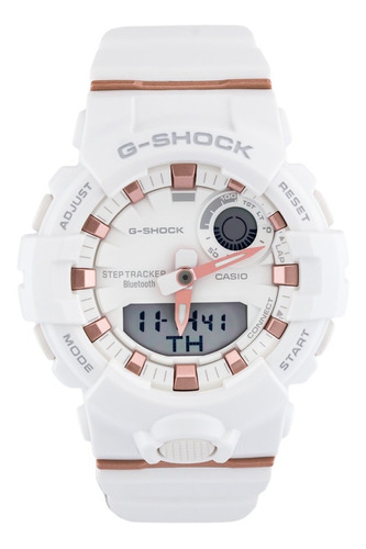 Reloj Casio G-shock Gma-b800-7a Para Dama Blanco/ Rosa