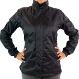 Campera Rompeviento Impermeable Con Capucha Rebatible Mujer