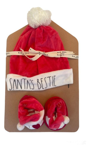 Gorro Y Pantuflas Pascuero Para Bebe