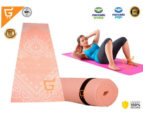 Tapete Yoga. Mat Antideslizante Con Diseño Mandala