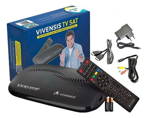 Receptor Digital Parabólica Livre Vivensis Vx10 Tv Bandaku  