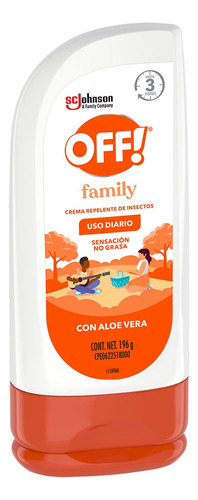 Repelente Off Family Con Aloe Vera 196g