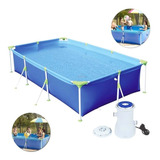 Kit Piscina Premium 3700l Estruturada E Bomba Filtro Mor