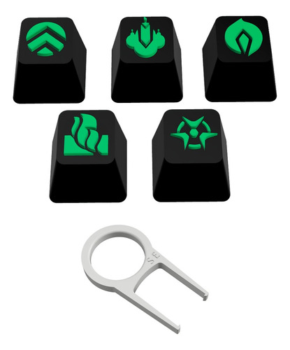 Set 5 Keycaps Viper Habilidades Valorant