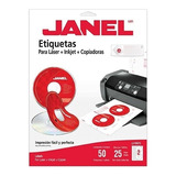 Etiquetas Para Cd Láser + Inkjet + Copiadoras C/25 Hojas