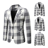 Blazers Casuales A Cuadros Para Hombre, Abrigos, Ropa Corean