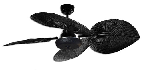 Ventilador Techo Palas Y Tapa Forrada De Rattan Verona Gatti Negro 4 130 Cm 50/60hz Negro