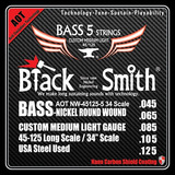 Encordado Bajo Black Smith Anw-40125-5 34 Aot 0.40 5 Cuerdas