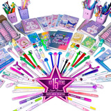 Caixa Kit Papelaria Criativa Kawaii 15 Itens Fofos Presente