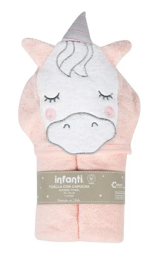 Toalla Con Capucha Para Bebé Infanti Unicornio