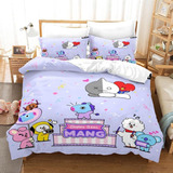 Conjuntos De Ropa De Cama Bt21 Cartoon Hippo Mang