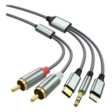 Adaptador Auxiliar De Audio Lightning A Rca, Cable Rca A 0..