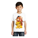 Camiseta Camisa O Rei Leão Timão Pumba Infantil Criança 