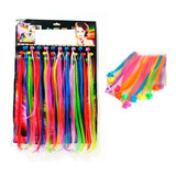 Set 30 Extensiones Brillante Para Niñas + Clip Pinza Colores