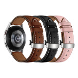 3 Correas De Cuero 22mm / 20mm Para Samsung Galaxy Watch 6 5