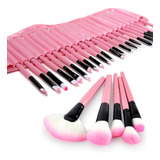 Kit De Pincel Maquiagem Profissional 24 Pcs Com Estojo