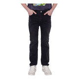 Jeans Niño Teen 5 Bolsillos Negro Corona