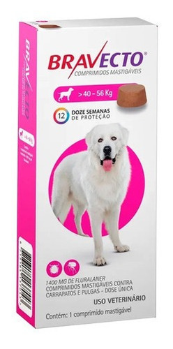 Bravecto Antipulgas E Carrapatos Cães De 40 A 56kg