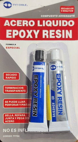 Acero Líquido Epoxy Resin Terminación Blanca