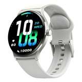 Haylou Solar Lite Smartwatch, 1,38 Gran Pantalla A Color, Bisel Circular Metálico, Bluetooth 5,3, Ip68, Control Táctil Y Botón Lateral, Carátulas Personalizadas, Plateado