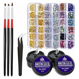 Equipo Para Decorar Uñas Nail Art 8ml 2 No Wipe Rhinestone G