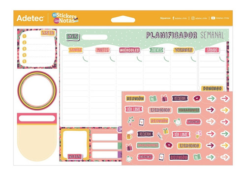 Planificador Planner Calendario De Escritorio Adetec